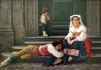 Italian Shepherd Family by Carl Ludwig Jessen